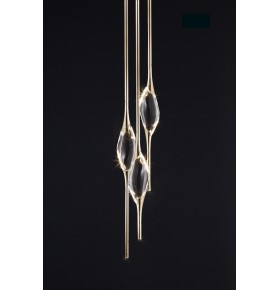 IL PEZZO 12 ROUND CHANDELIER 3 MODULES-DORÉ