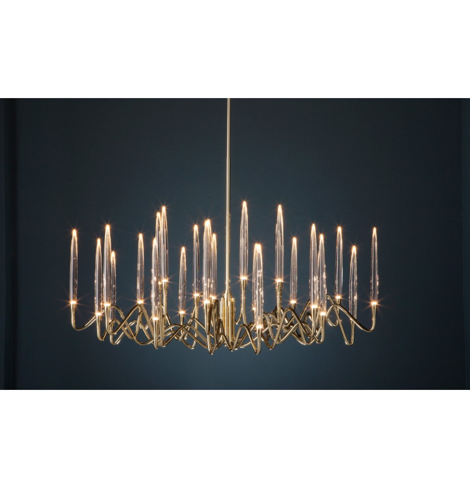 IL PEZZO MANCANTE IL PEZZO 3 ROUND CHANDELIER 27 LED - DORE - SUSPENSION   - IL PEZZO 3