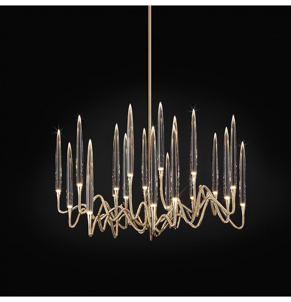 IL PEZZO MANCANTE IL PEZZO 3 ROUND CHANDELIER 18 LED - DORE - SUSPENSION   - IL PEZZO 3